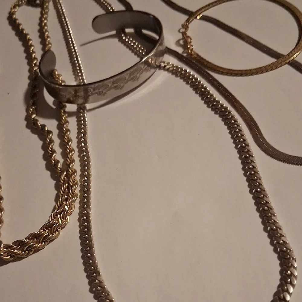 Men's Gold and Silver Bracelet Set